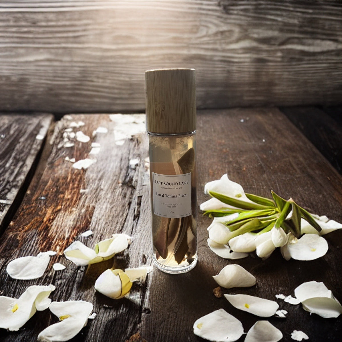 Floral Toning Elixir with Wild White Rose Hydrosol & Aloe Vera Leaves