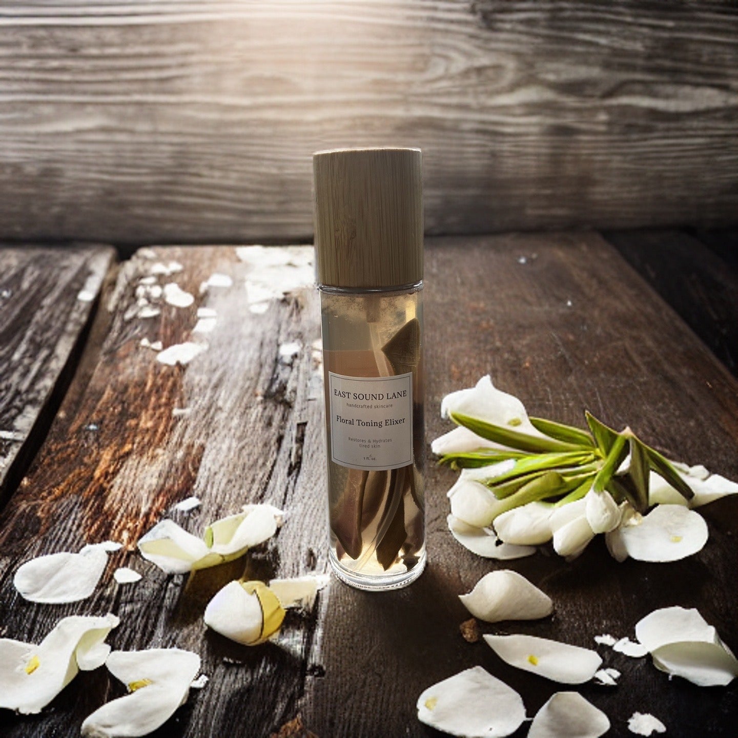 Floral Toning Elixir with Wild White Rose Hydrosol & Aloe Vera Leaves